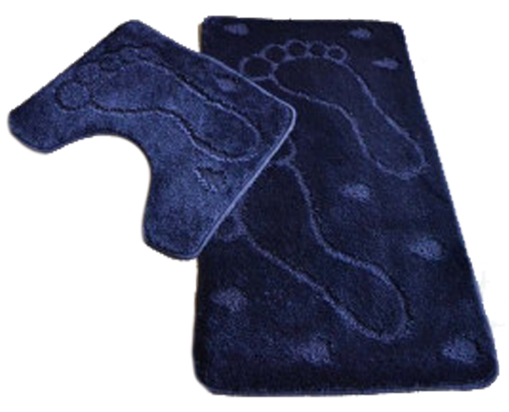 Набор ковриков для ванной и туалета 55*90, ZALEL, D.Blue