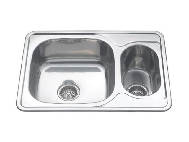 мойка врез. HLD 5070 0,6/160L S двухчашев. (20) 095LS MELANА