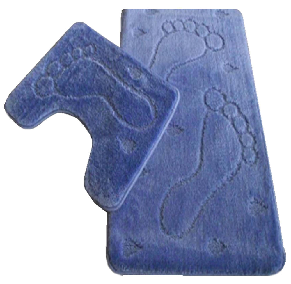 Набор ковриков для ванной и туалета 60*100, ZALEL (Mono), L.Blue