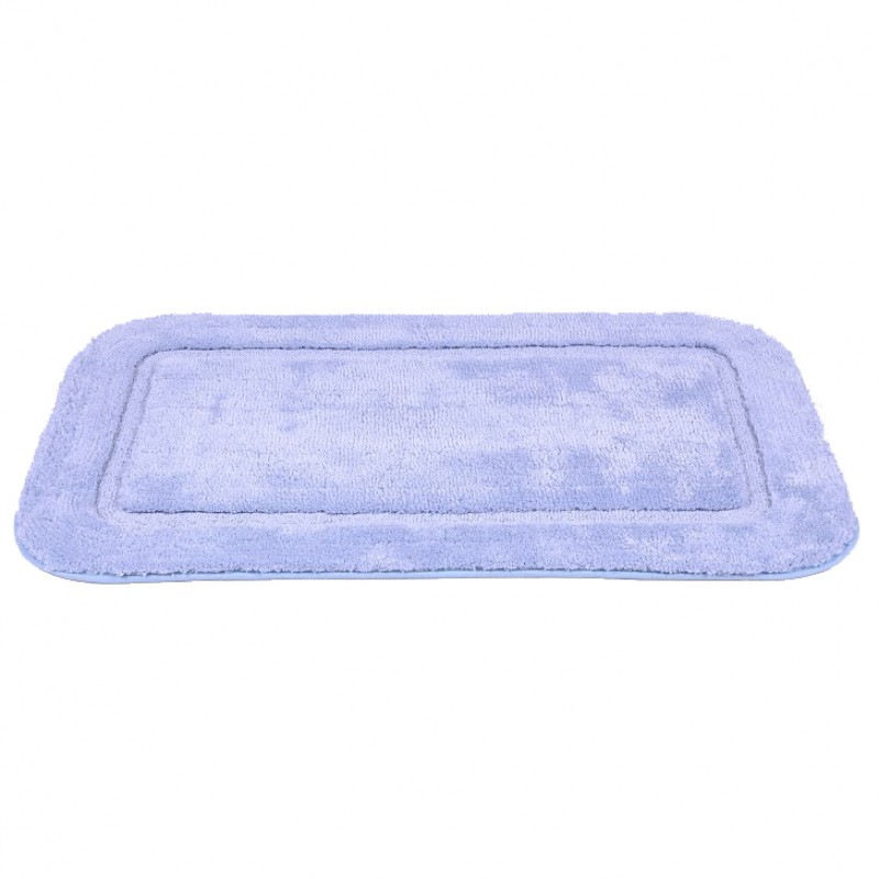 Коврик для ванны 50*80 "Lux Border", плюш ZALEL, L.Blue