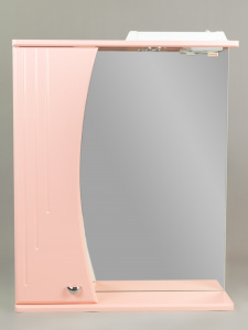 Зеркало 60 Восход (левый) розовый металлик СВ, 0725c.34L w